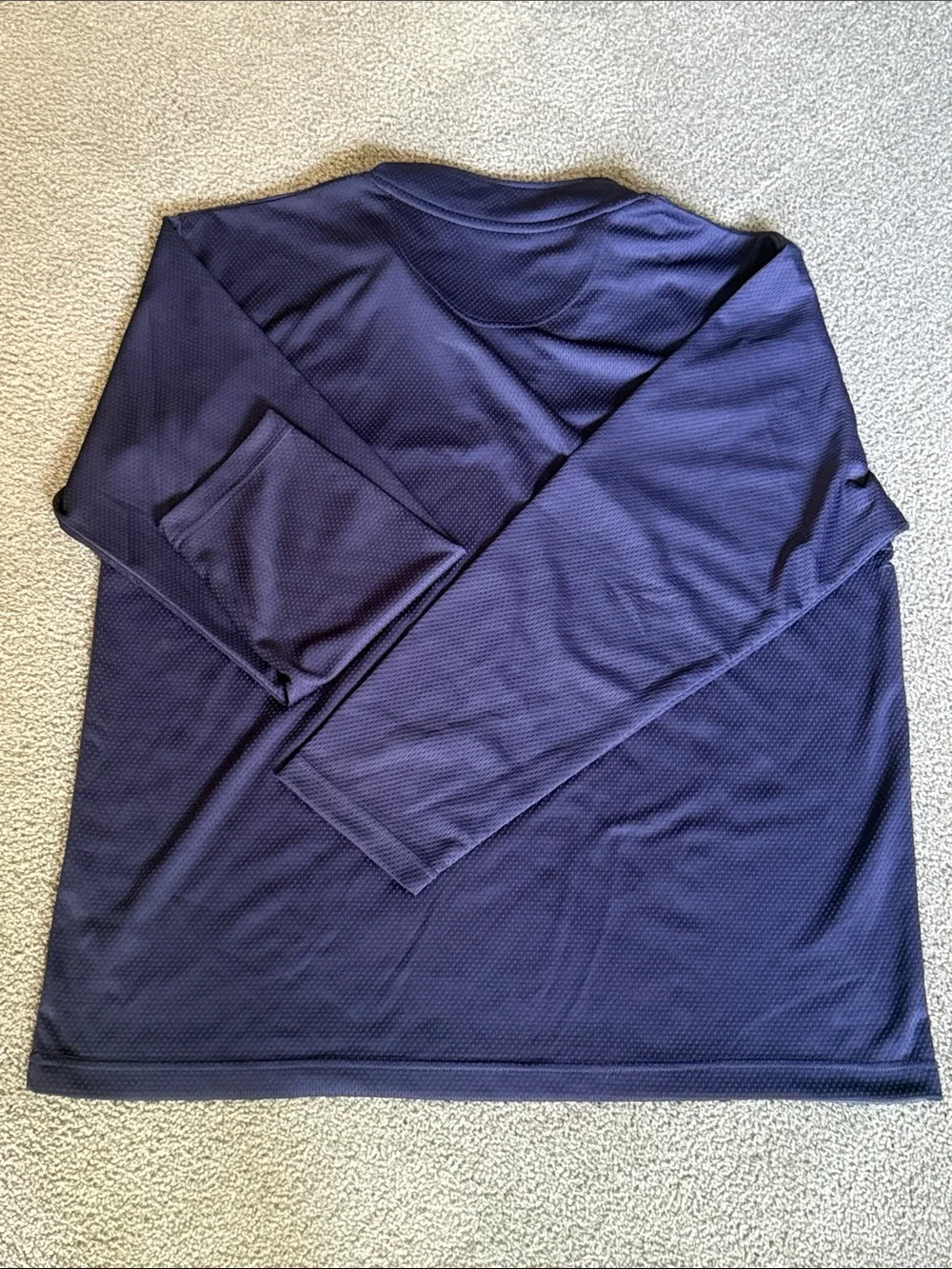 Virginia Cavaliers Navy/Gray Quarter-Zip Long Sleeve Pullover w/Logo. Size XL